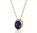 Sapphire Halo Pendant Necklace product shot
